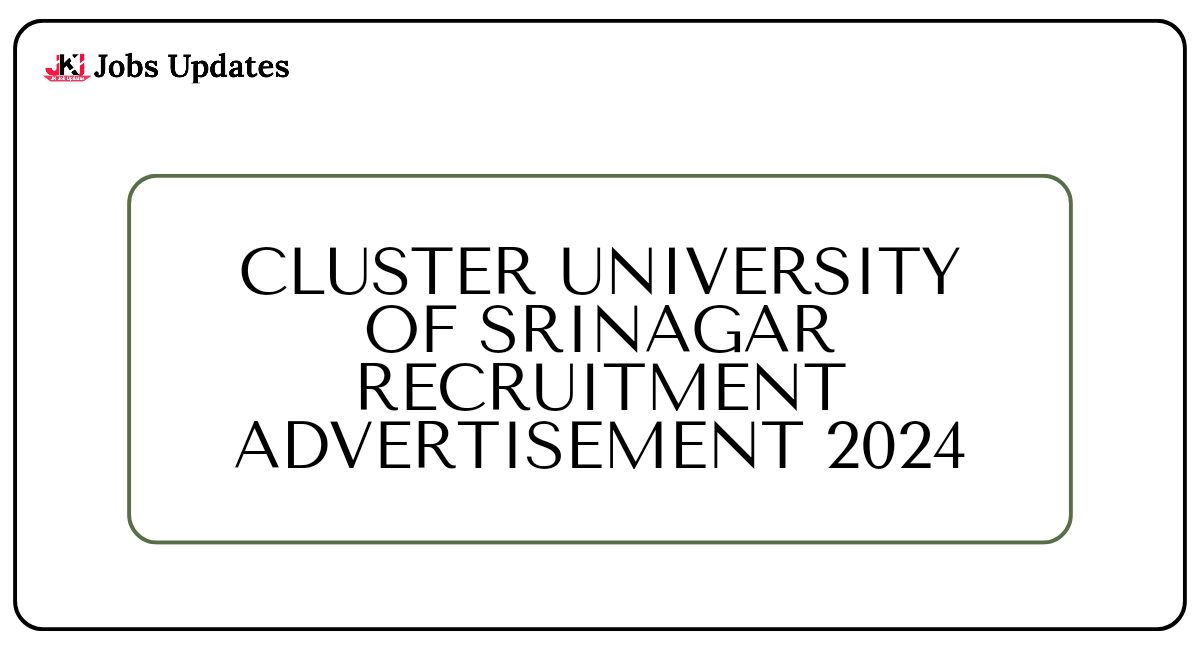 cluster university of srinagar vice chancellor recruitment a