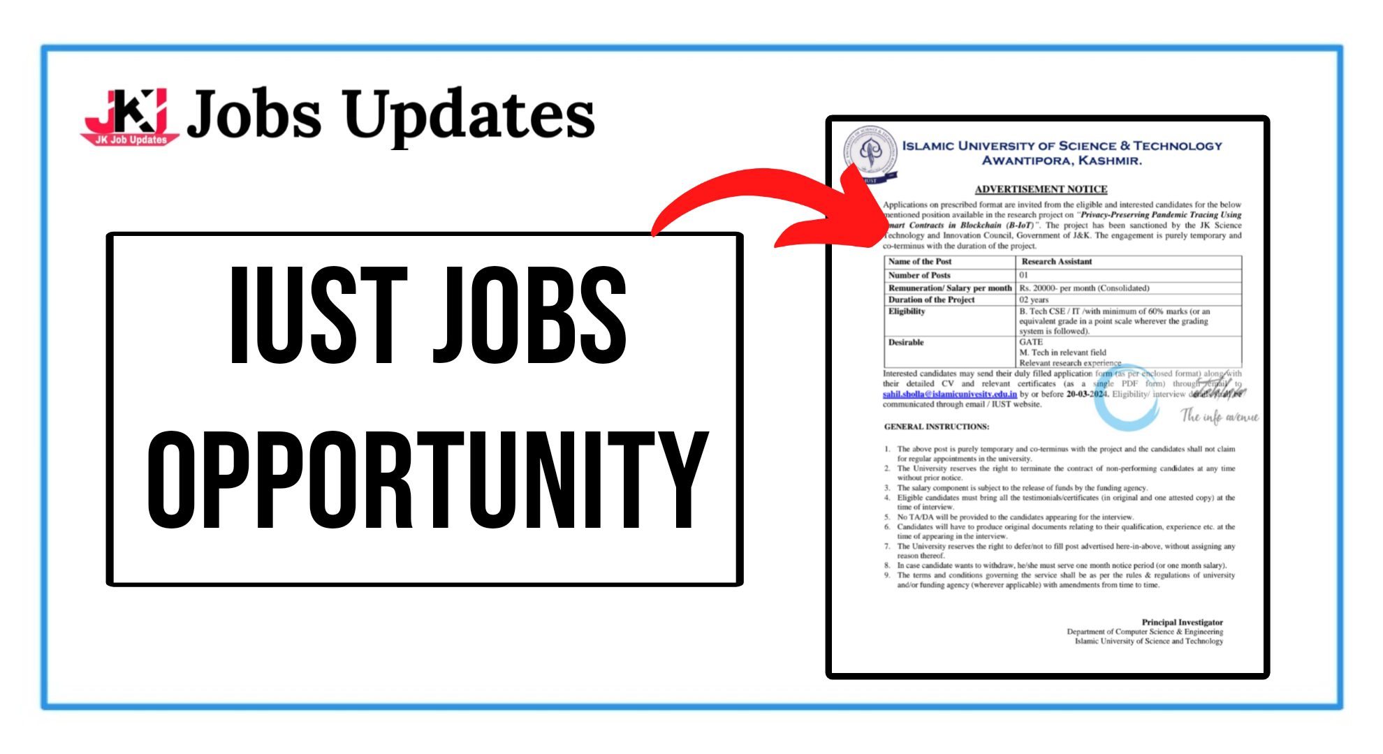 iust jobs vacancies