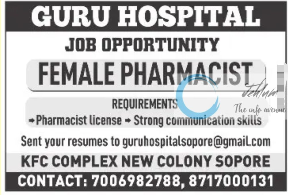 job opportunity at guru hospital
