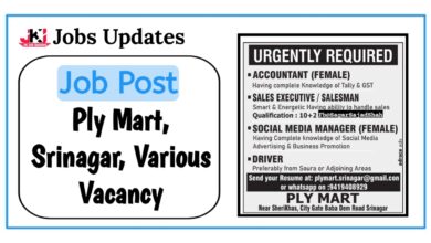 job opportunities at ply mart, srinagar